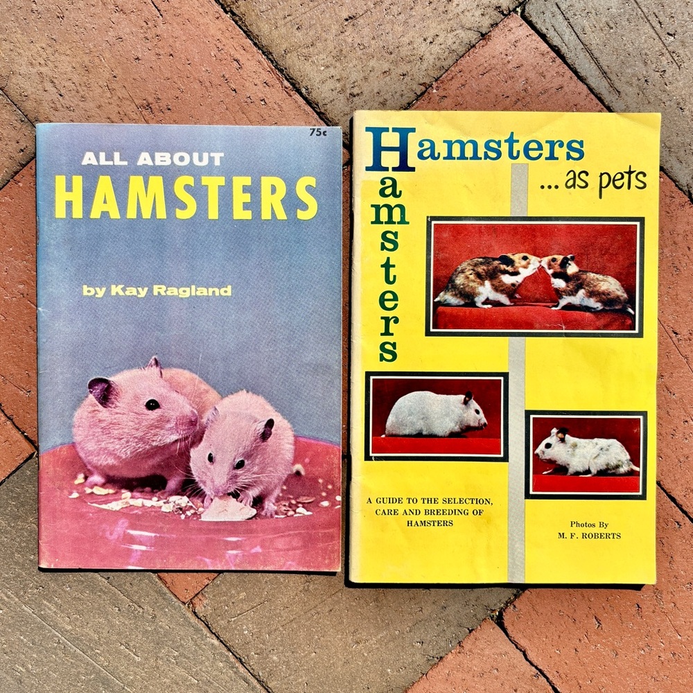 2 Vintage Hamsters as Pets Care Guides Veterinarian Furry Pet Animals